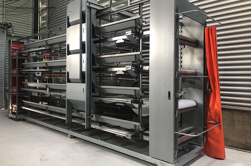 Stacked laying hen cage